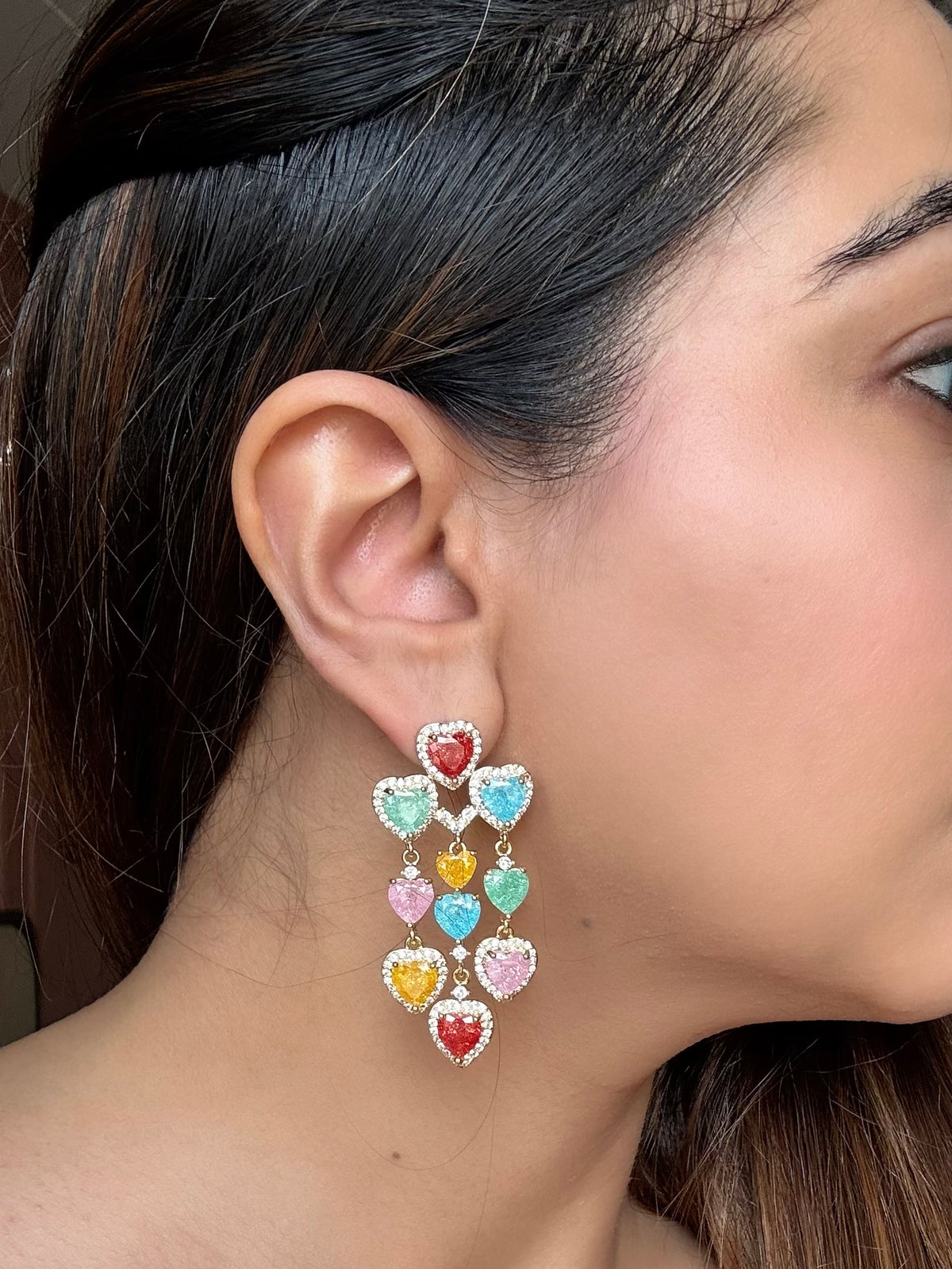 Love chandelier earrings