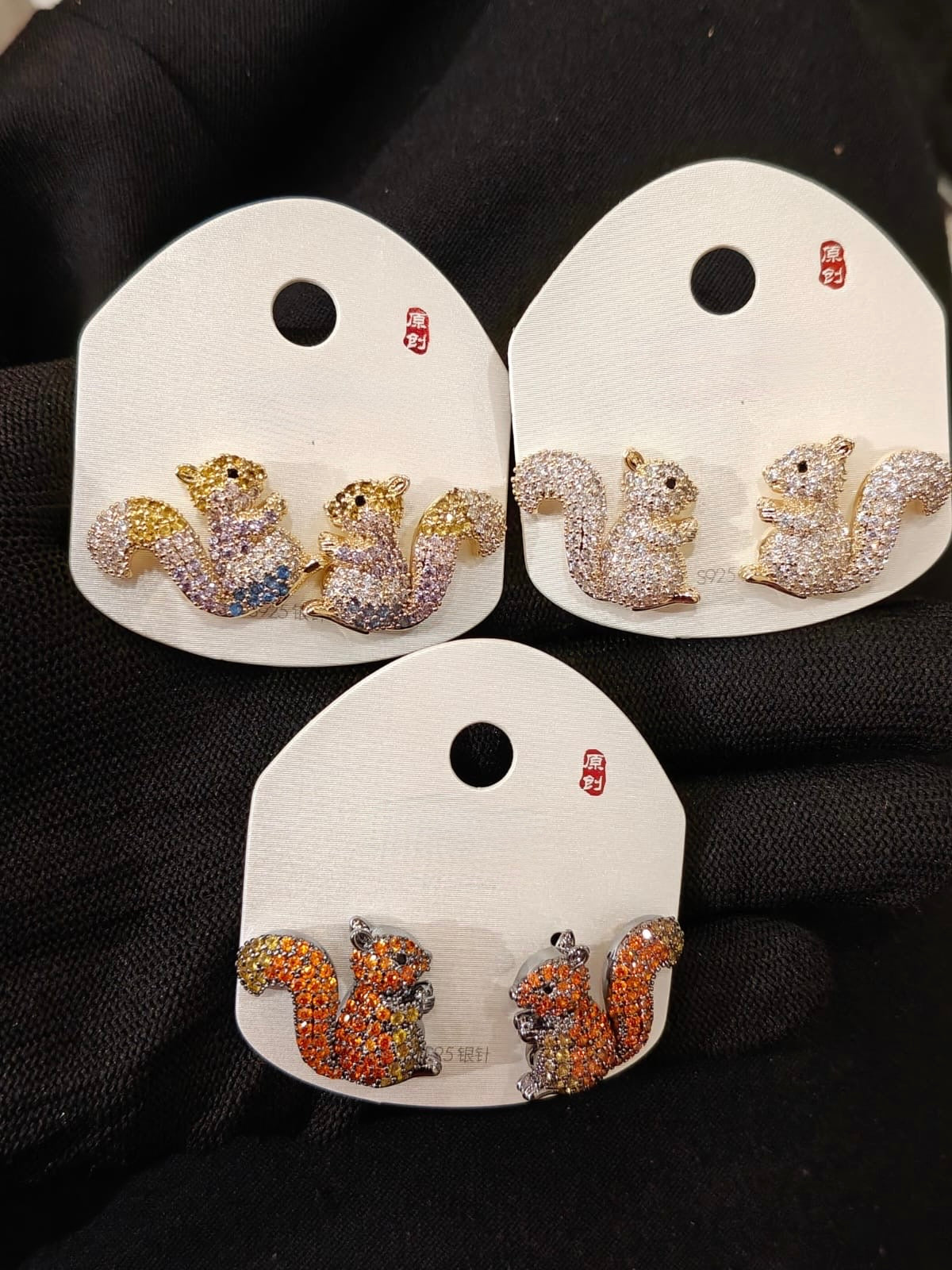 Nutty squirrel studs