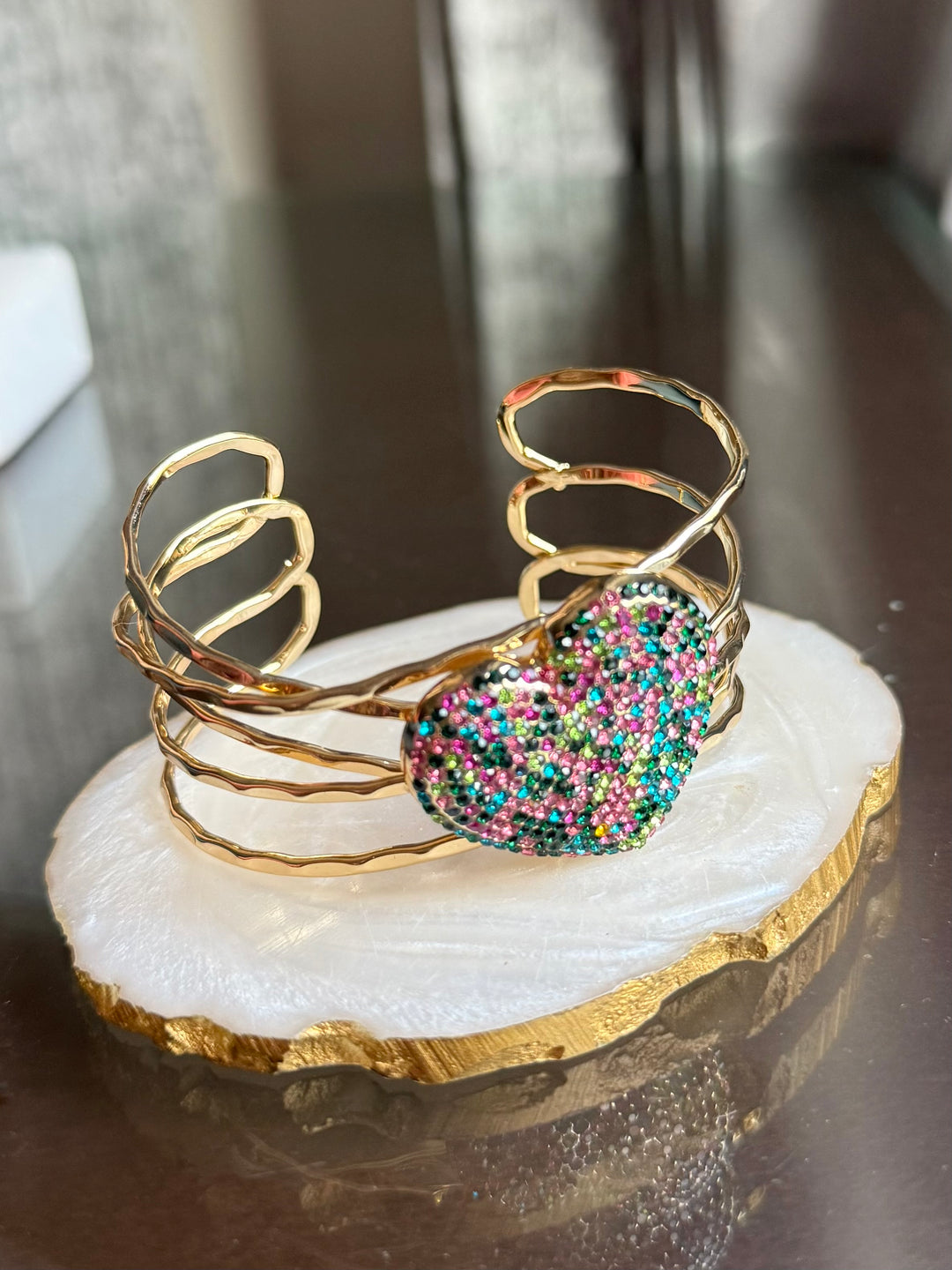 Heart Confetti Cuff