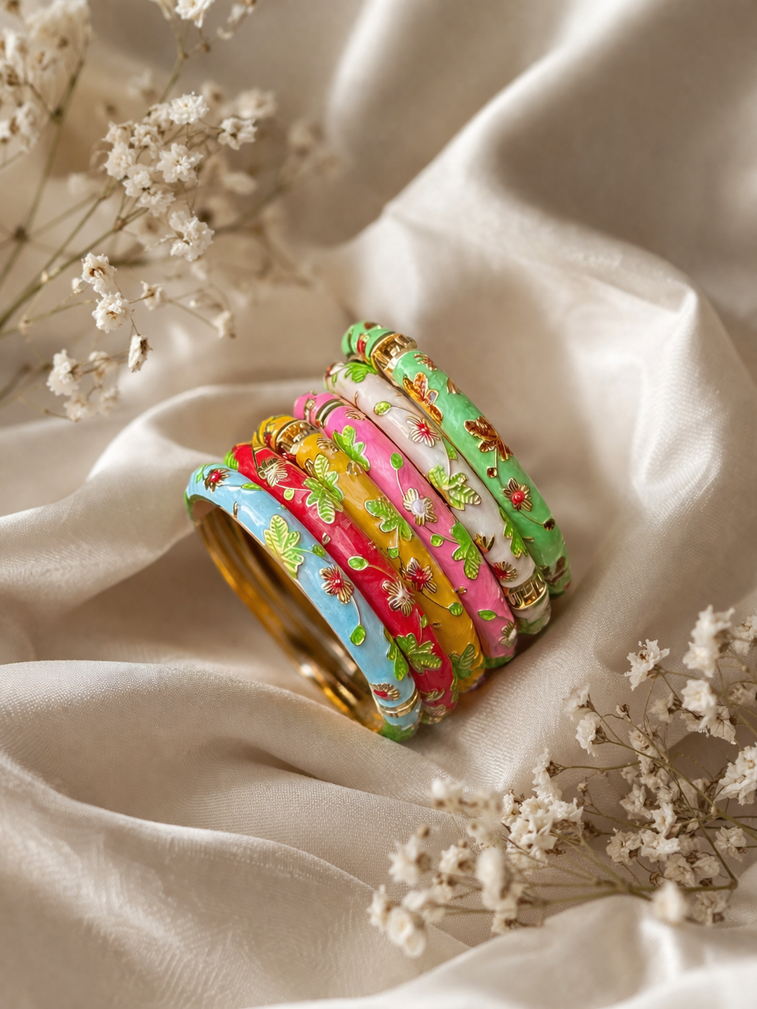 Majestic Garden Enamel Bangles
