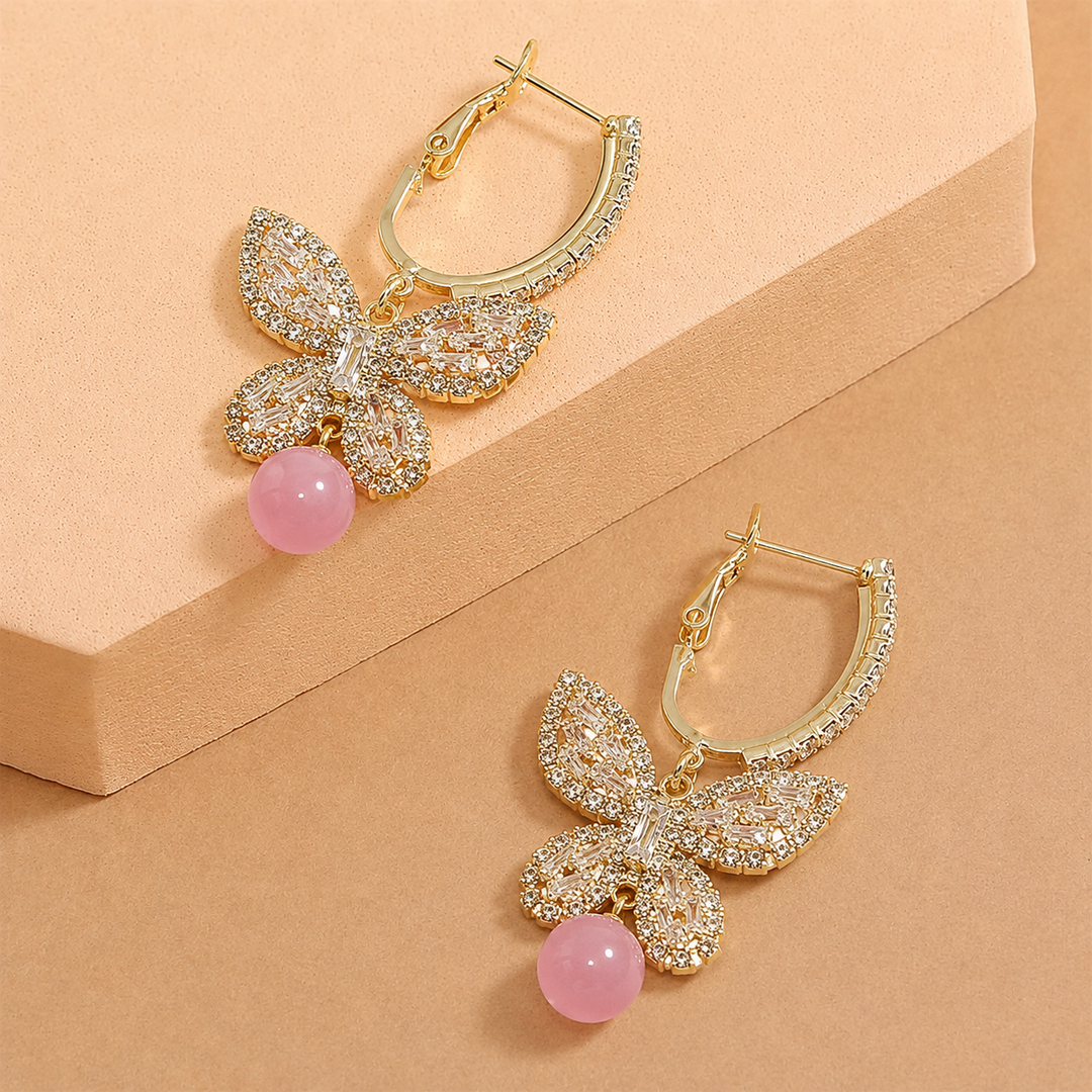 Blush Flutter Hoops