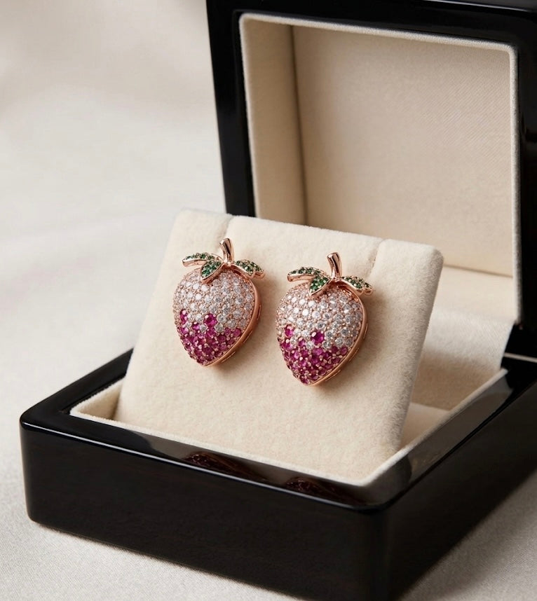 Strawberry Sparkle Studs
