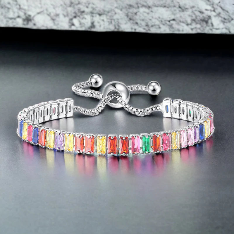 Adjustable chain tennis bracelets