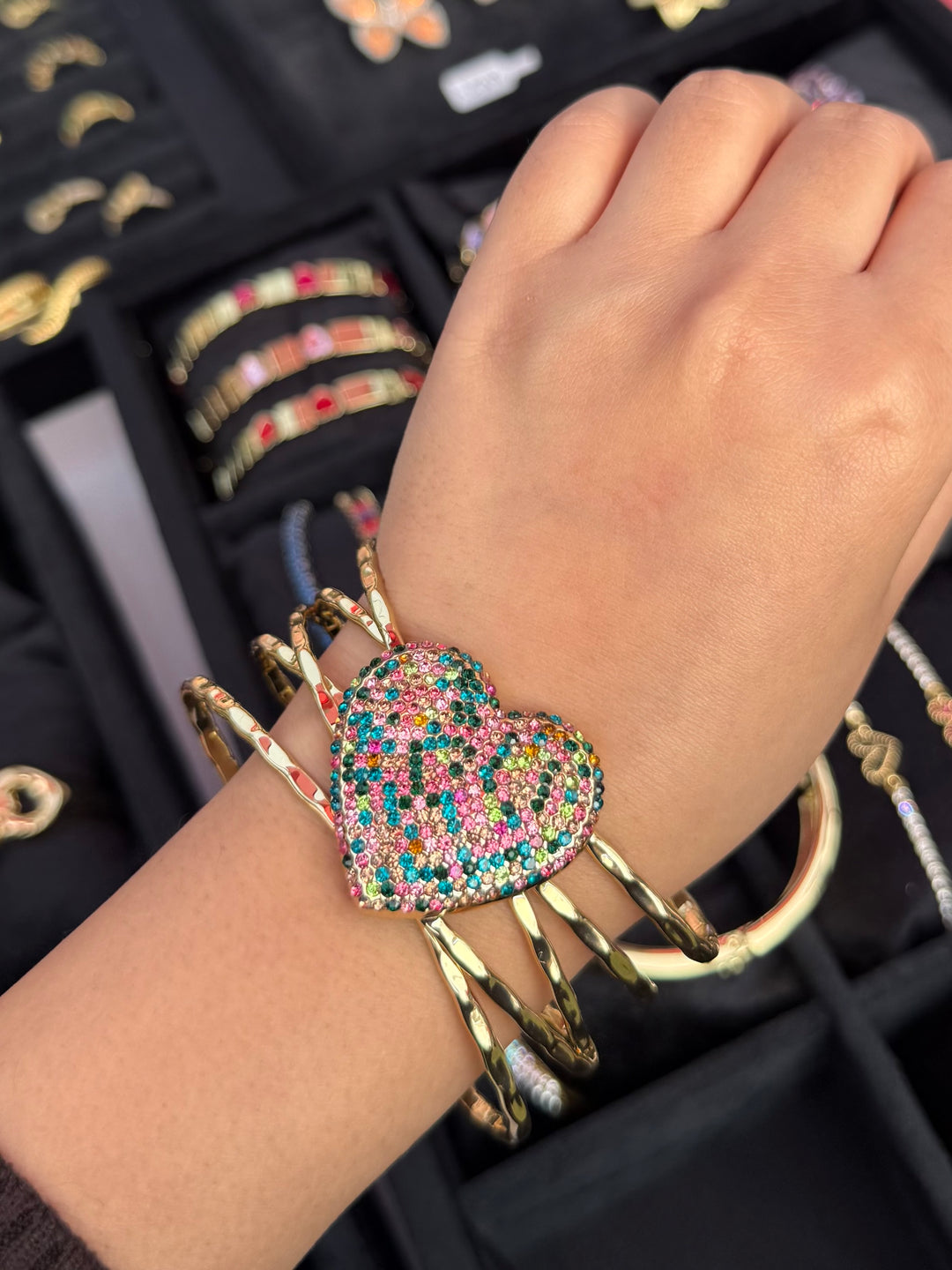 Heart Confetti Cuff