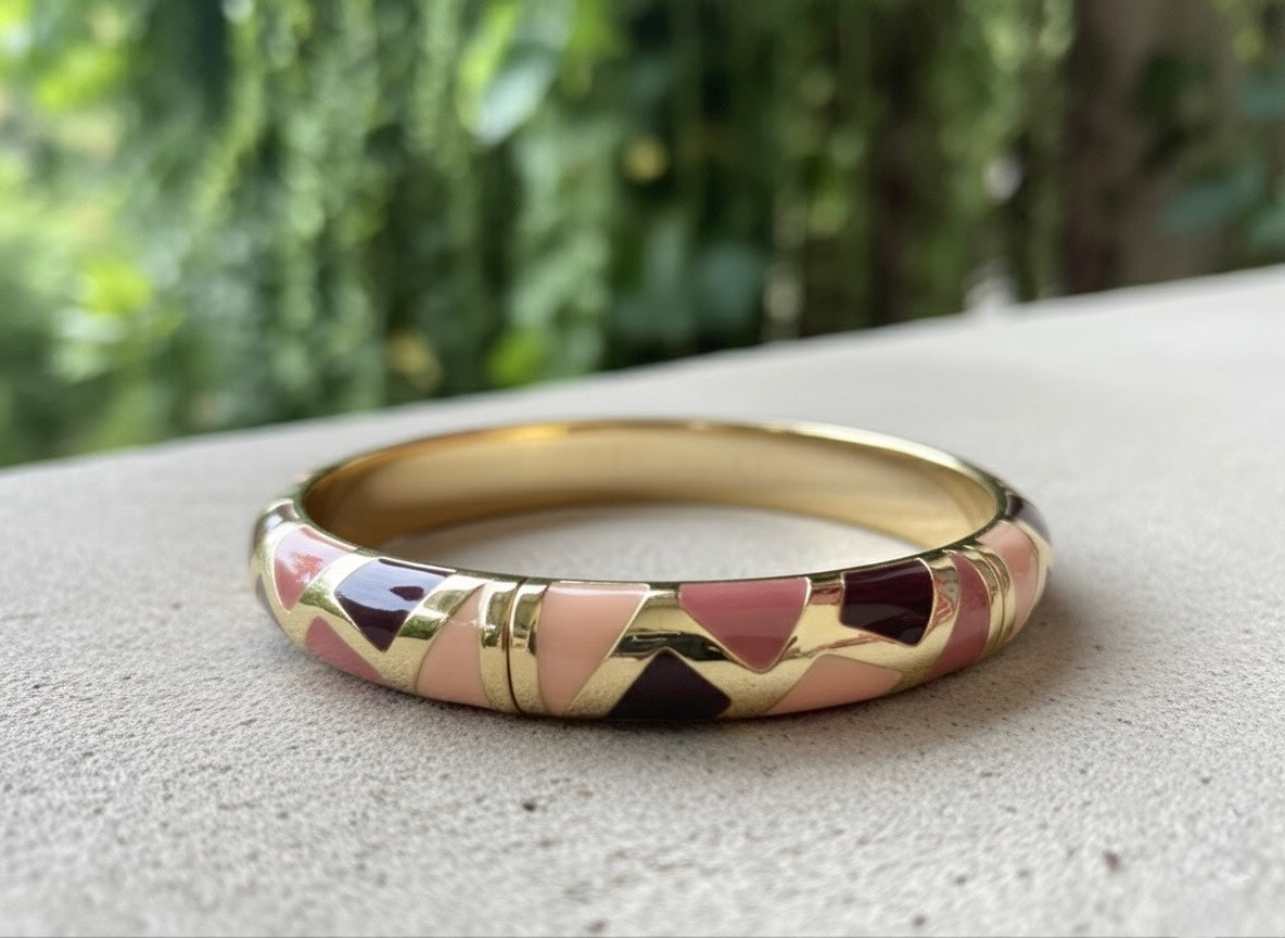 Aztec Enamel Bangle