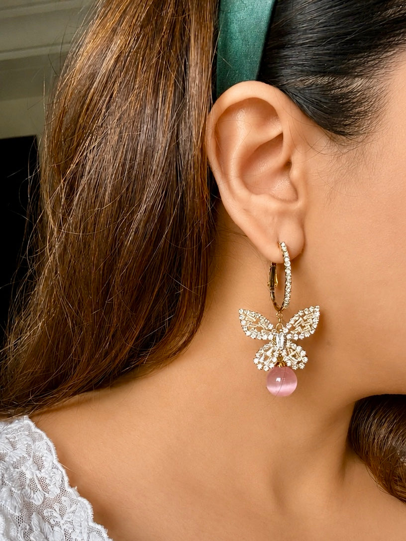 Blush Flutter Hoops