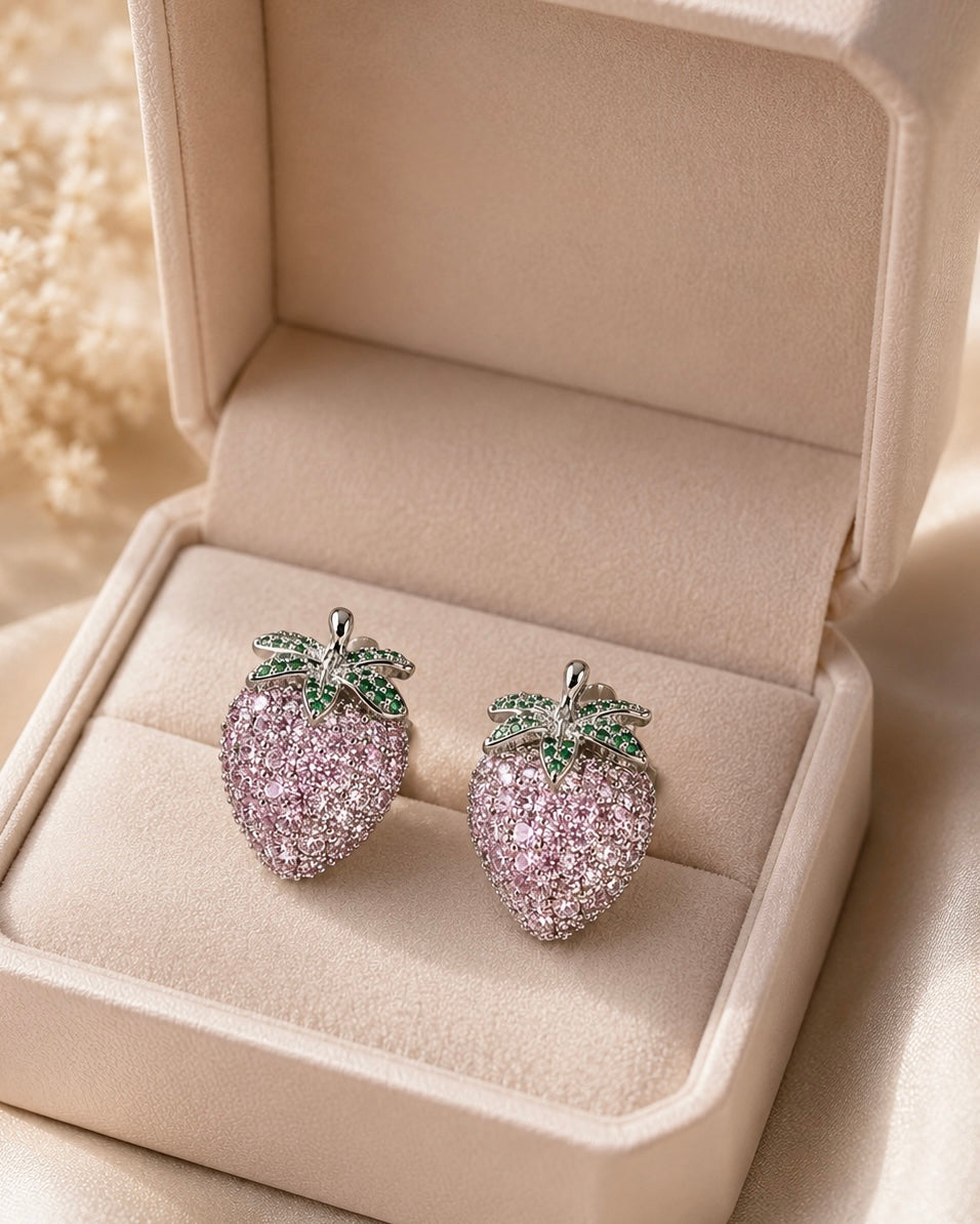 Strawberry Sparkle Studs