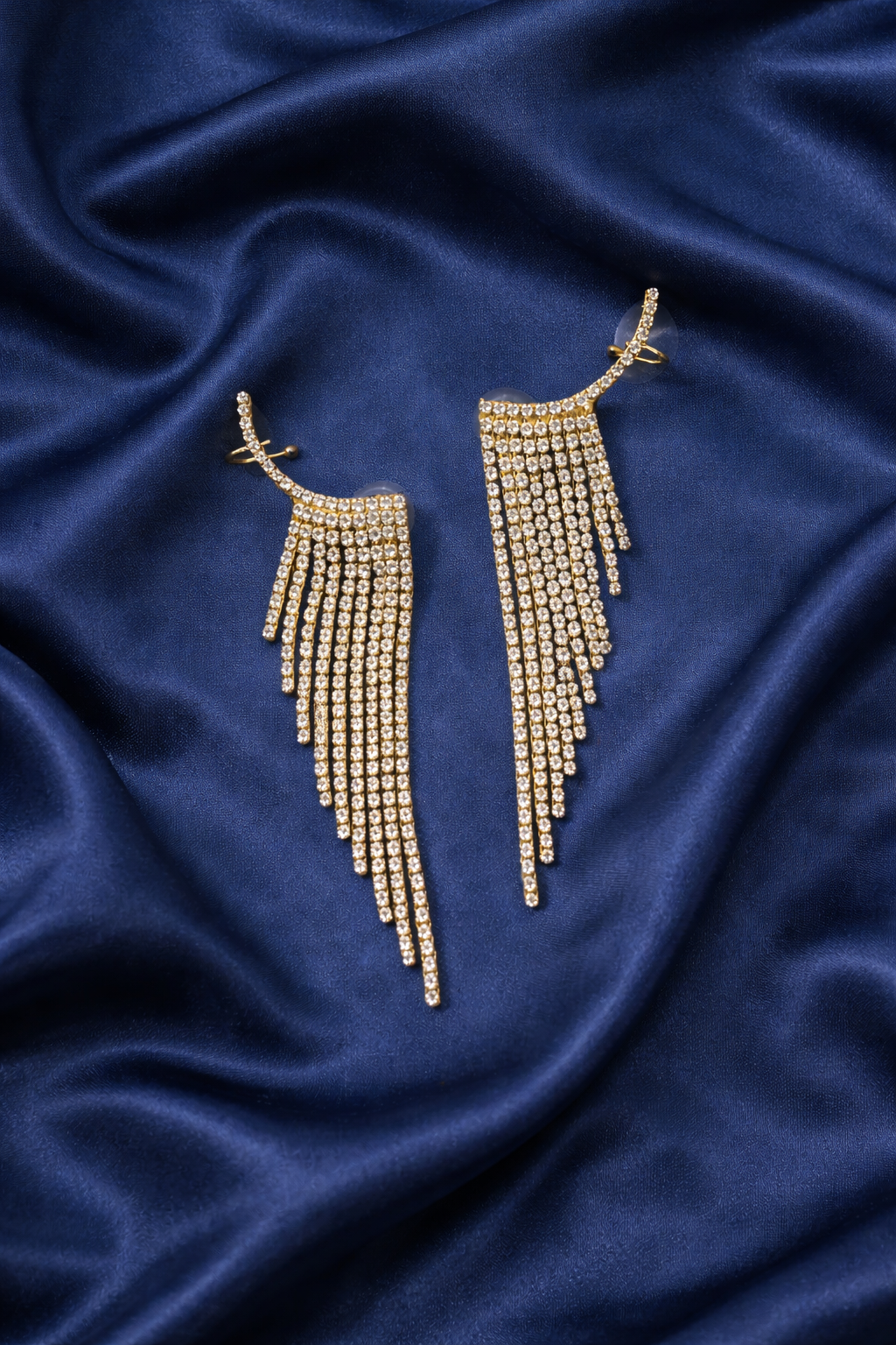 Crystal Fringe Earcuffs