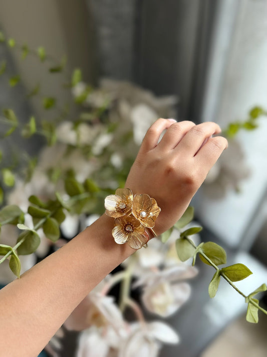 Golden Flora Cuff