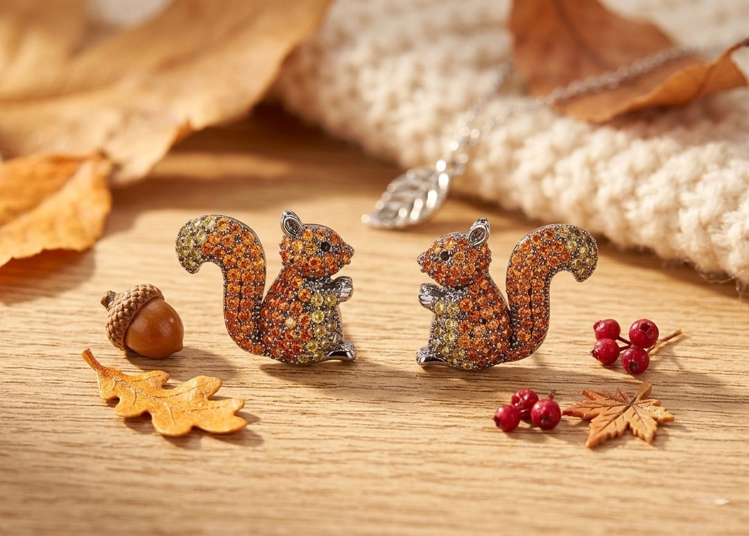 Nutty Squirrel Studs