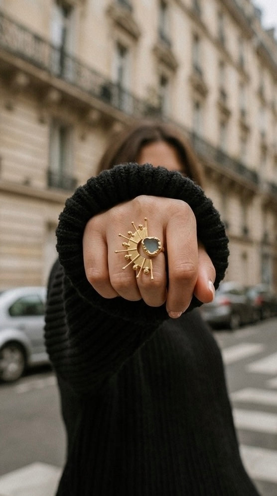 Golden Starburst Ring