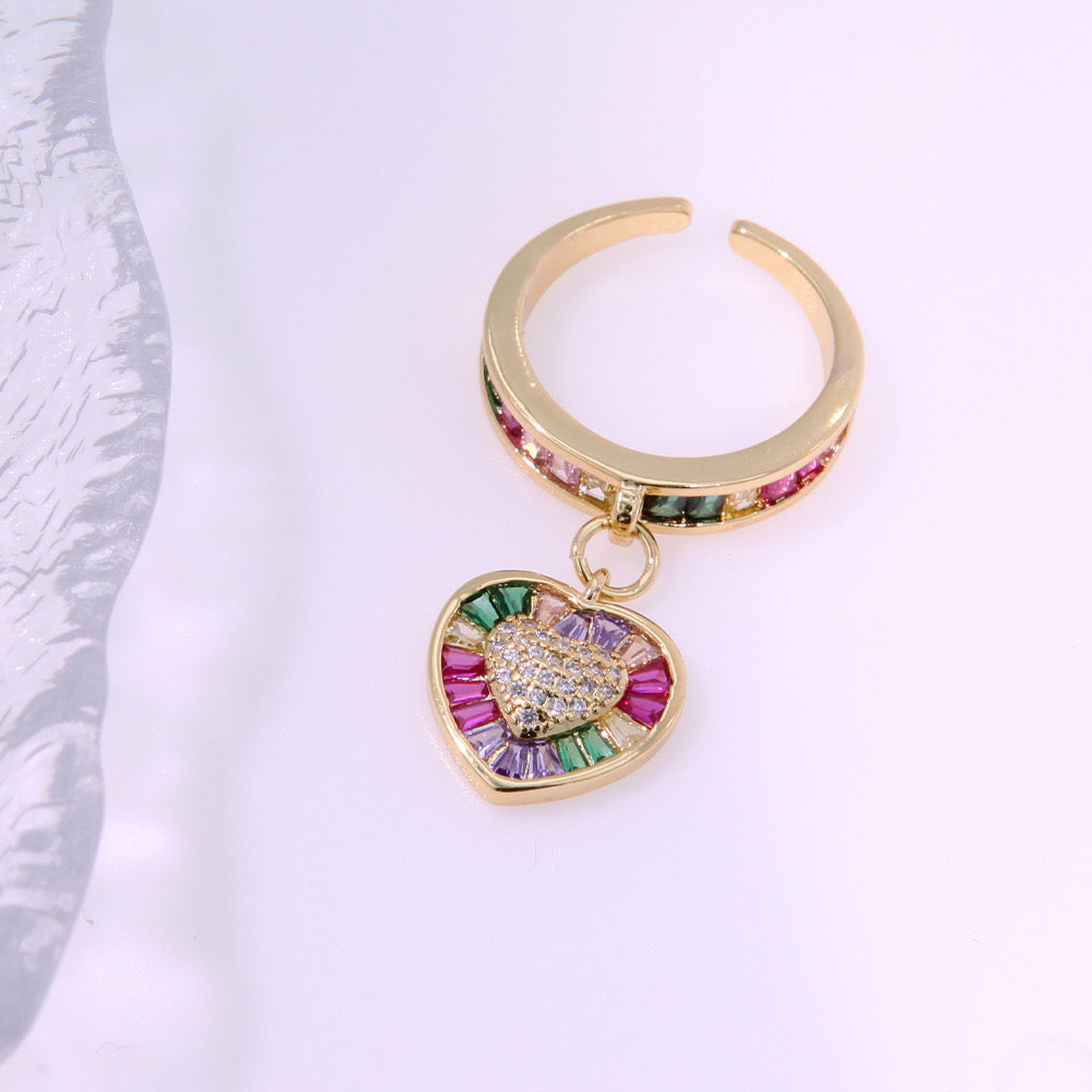 Prismatic Heart Ring