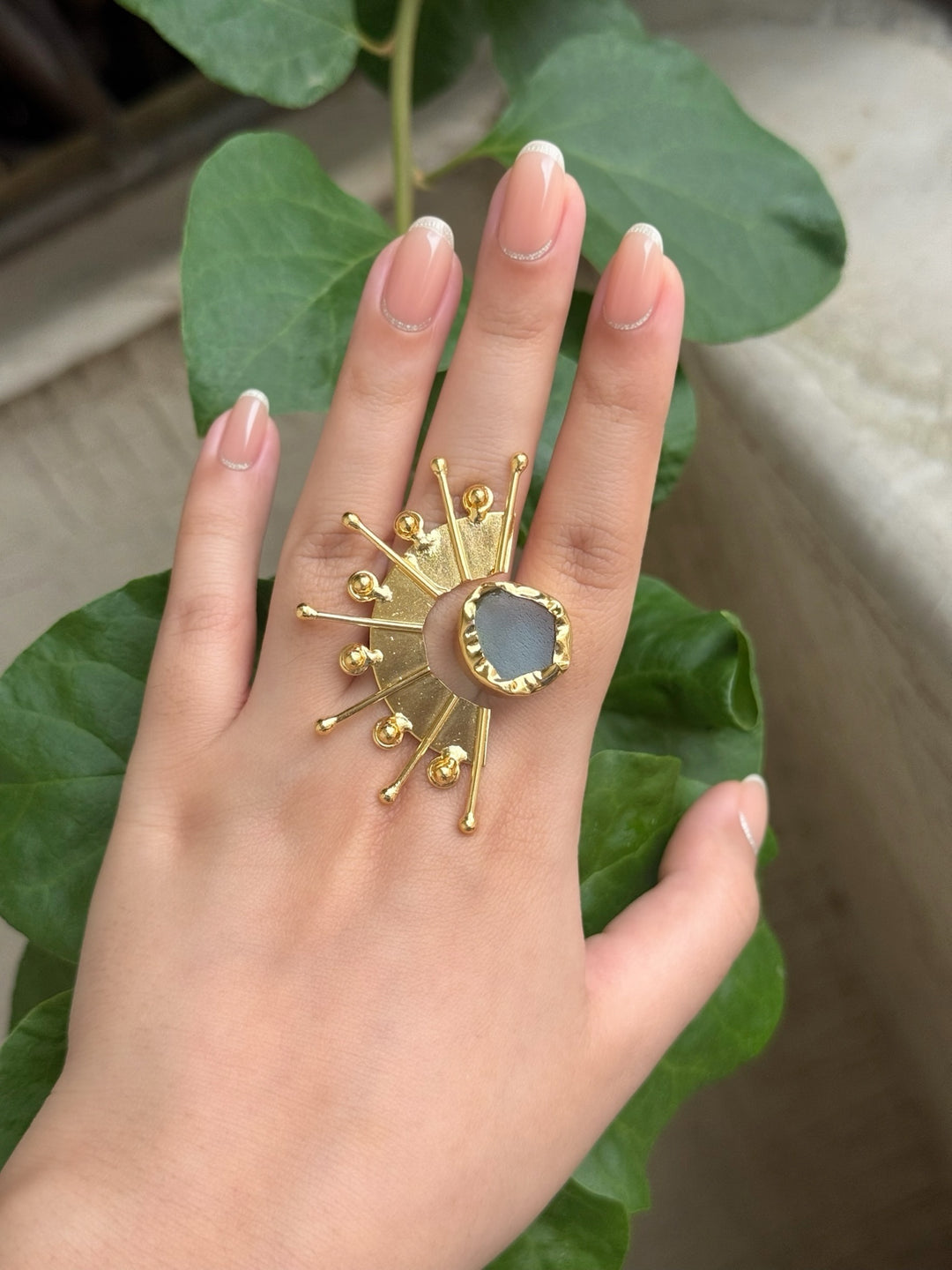Golden Starburst Ring